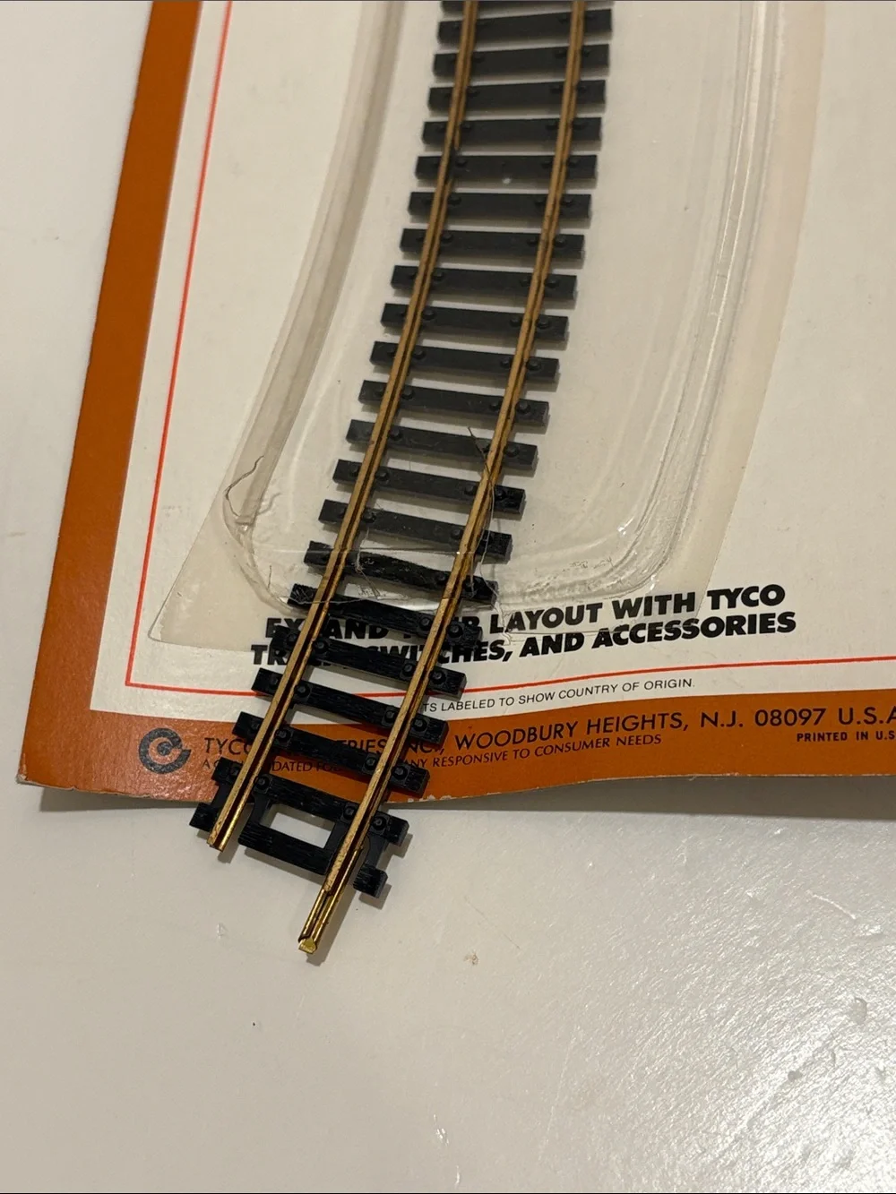Tyco train track, HO scale.